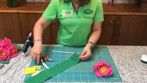 fiori di carta tutorial carta verde