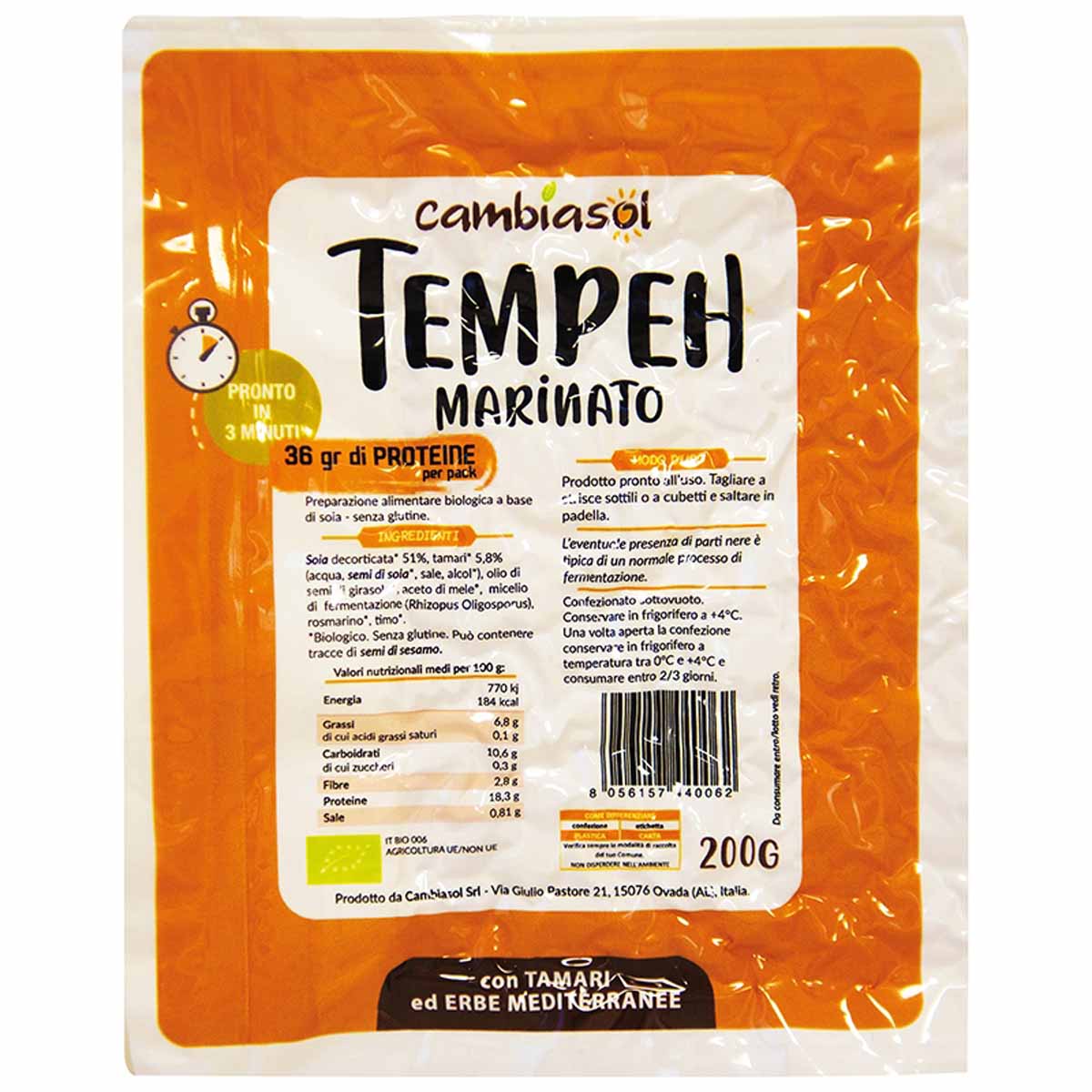 Cambiasol Tempeh marinato