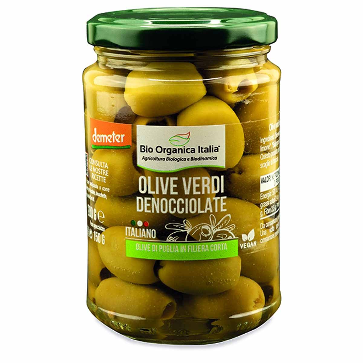Bio Organica Italia Olive verdi denocciolate in salamoia